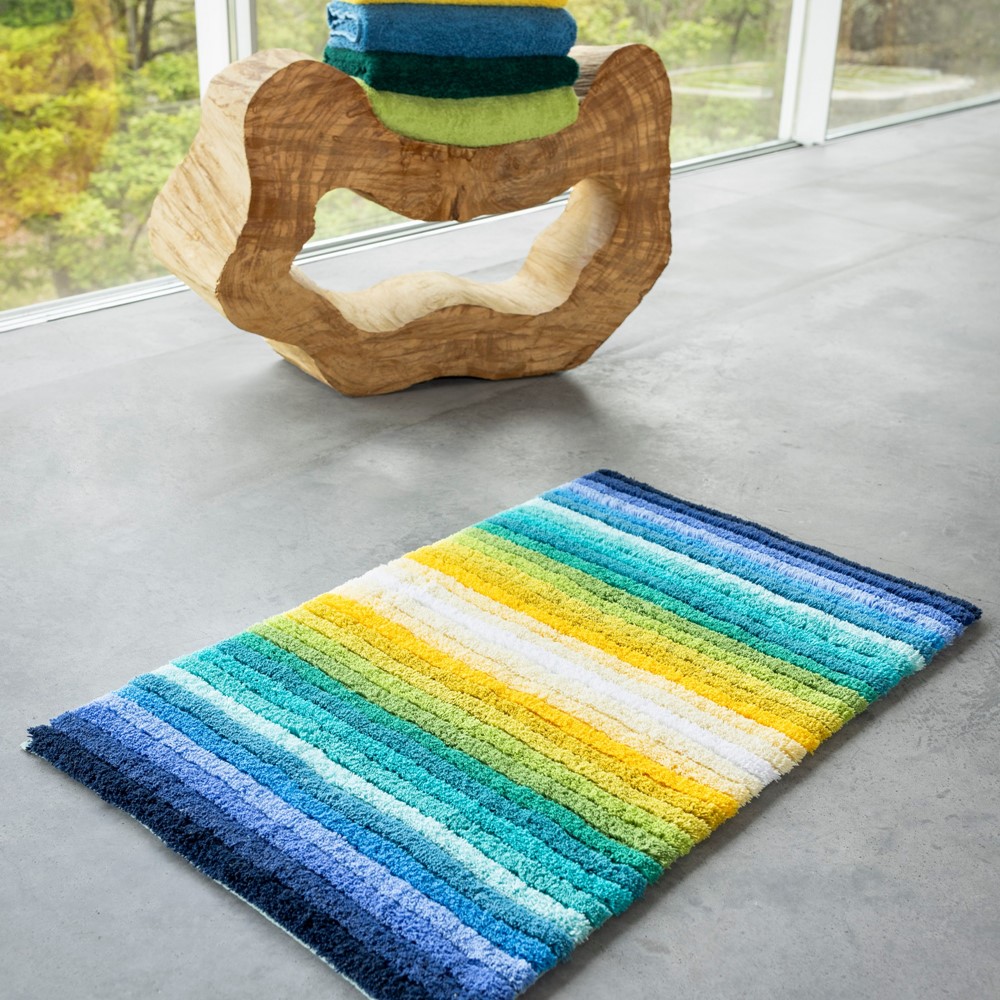 Santa Cruz Bath Mat 302 by Designer Abyss & Habidecor in Lagoon Blue